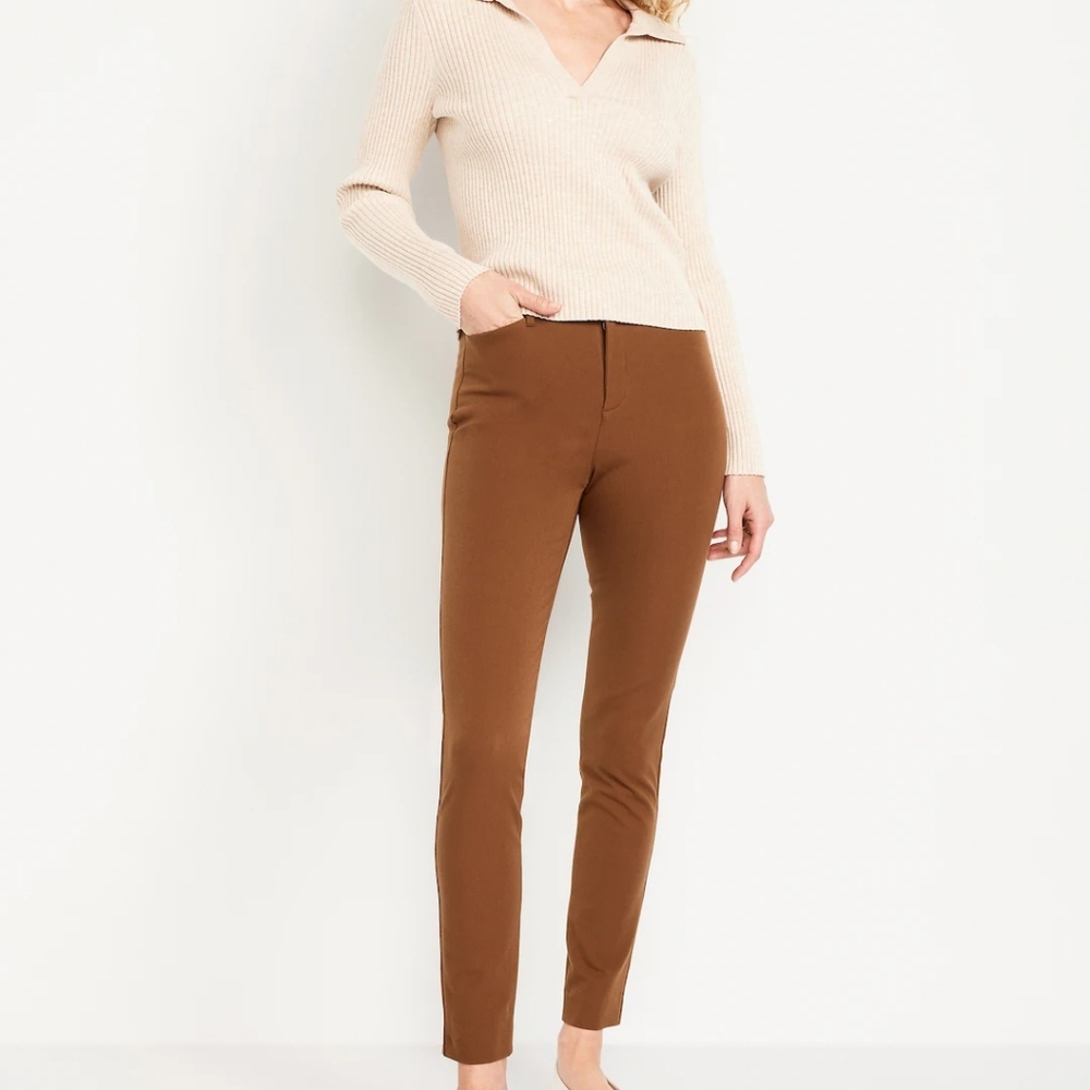 Old Navy High-rise PIXIE Straight NWT 8  BROWN